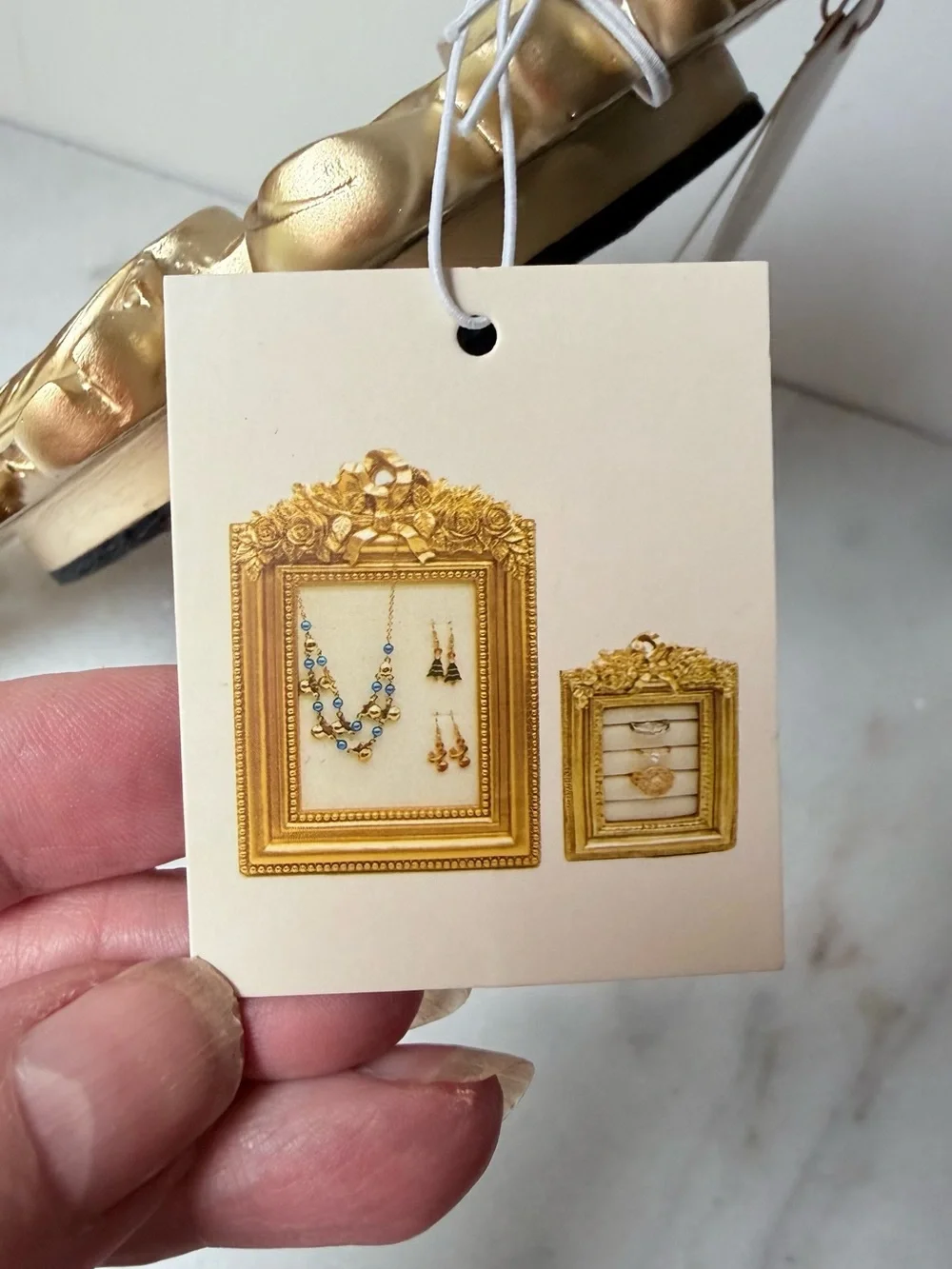 Ring Holder Gold Ring Wedding Display ornate Stand Frame antique style……